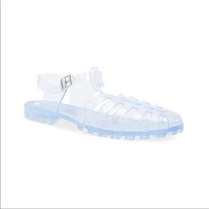 Forever 21 clear jelly sandal side buckle vintage
